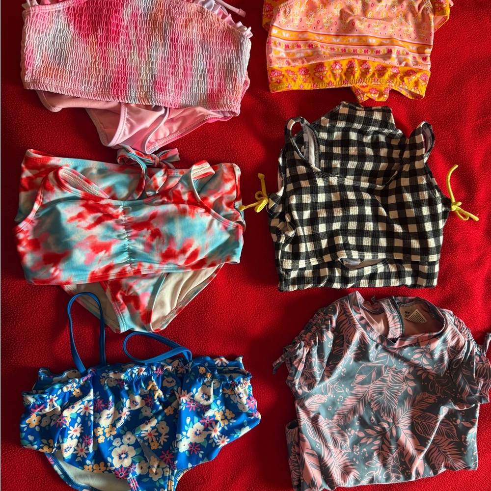 art class Kids Swim Bikinis - Pink, Red, Blue, Black, Yellow